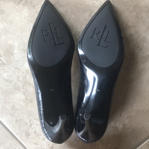 Ralph Lauren Leather Pumps High Heels Size 10 - Picture 9 of 11